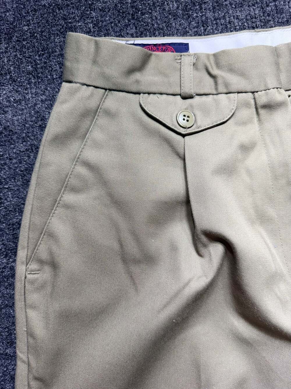 Princeton Club Beige Pleated Straight Fit Pants (Women) - Size 11/12 - Picture 2 of 8